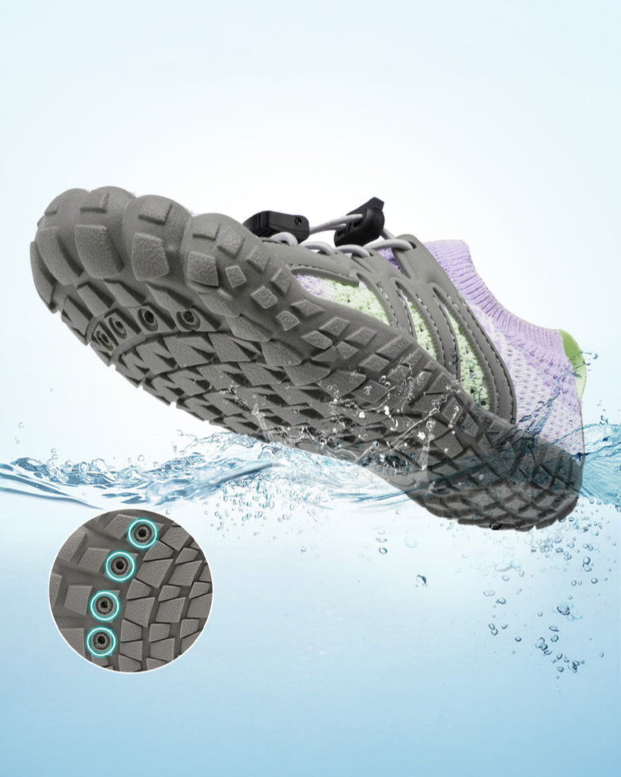 Light Purple Water Shoes with Adjustable Laces