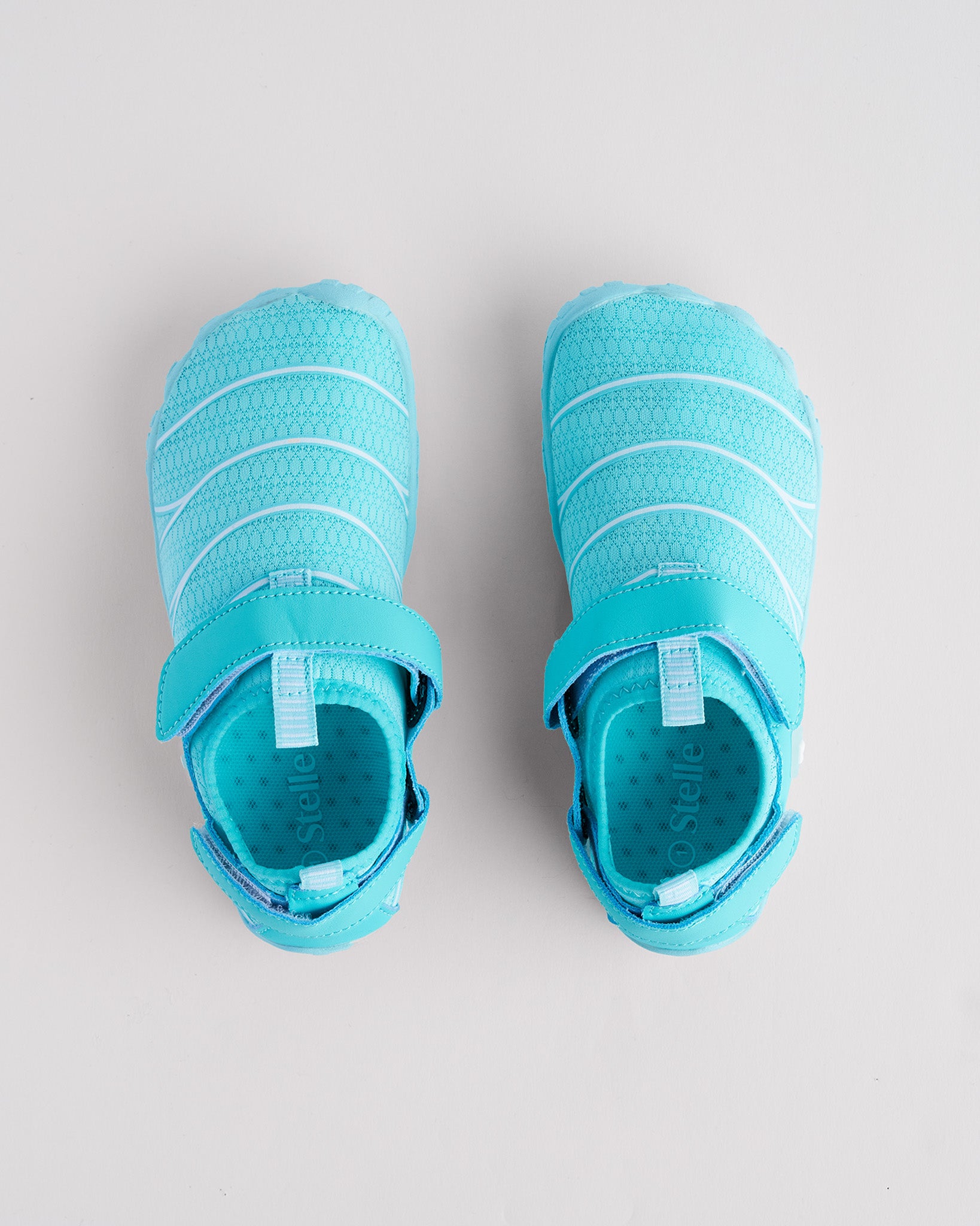 Kids StelleMesh Free Toe Water Shoes with Dual Straps in Aqua