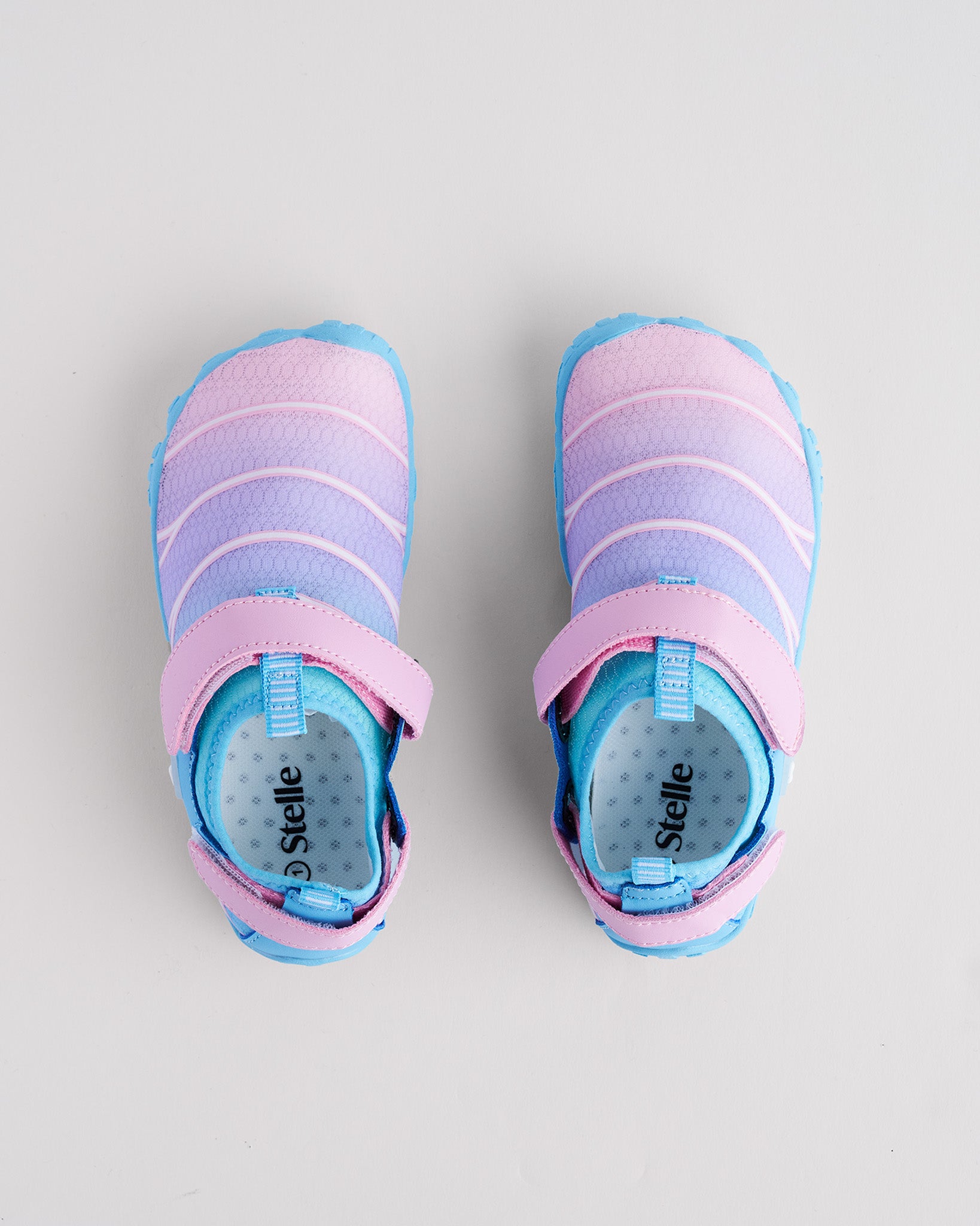 Kids StelleMesh Free Toe Water Shoes with Dual Straps in Mermaid Ombre