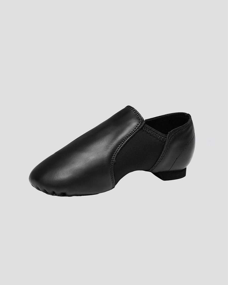 Black jazz shoes for girls side view