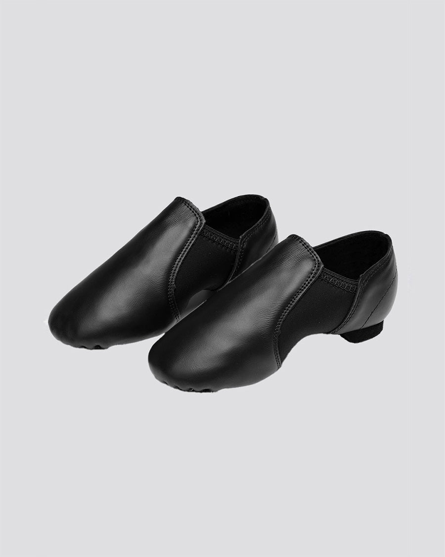 Black jazz shoes for girls side view