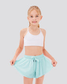 flowy shorts girls light blue