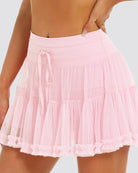 Ballet Pink Layered Tennis Skort