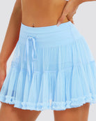 Light Blue Layered Tennis Skort