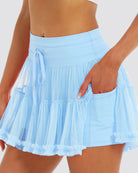 Light Blue Layered Tennis Skort