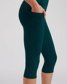 Forest Green DreamComfort Capri Yoga leggings