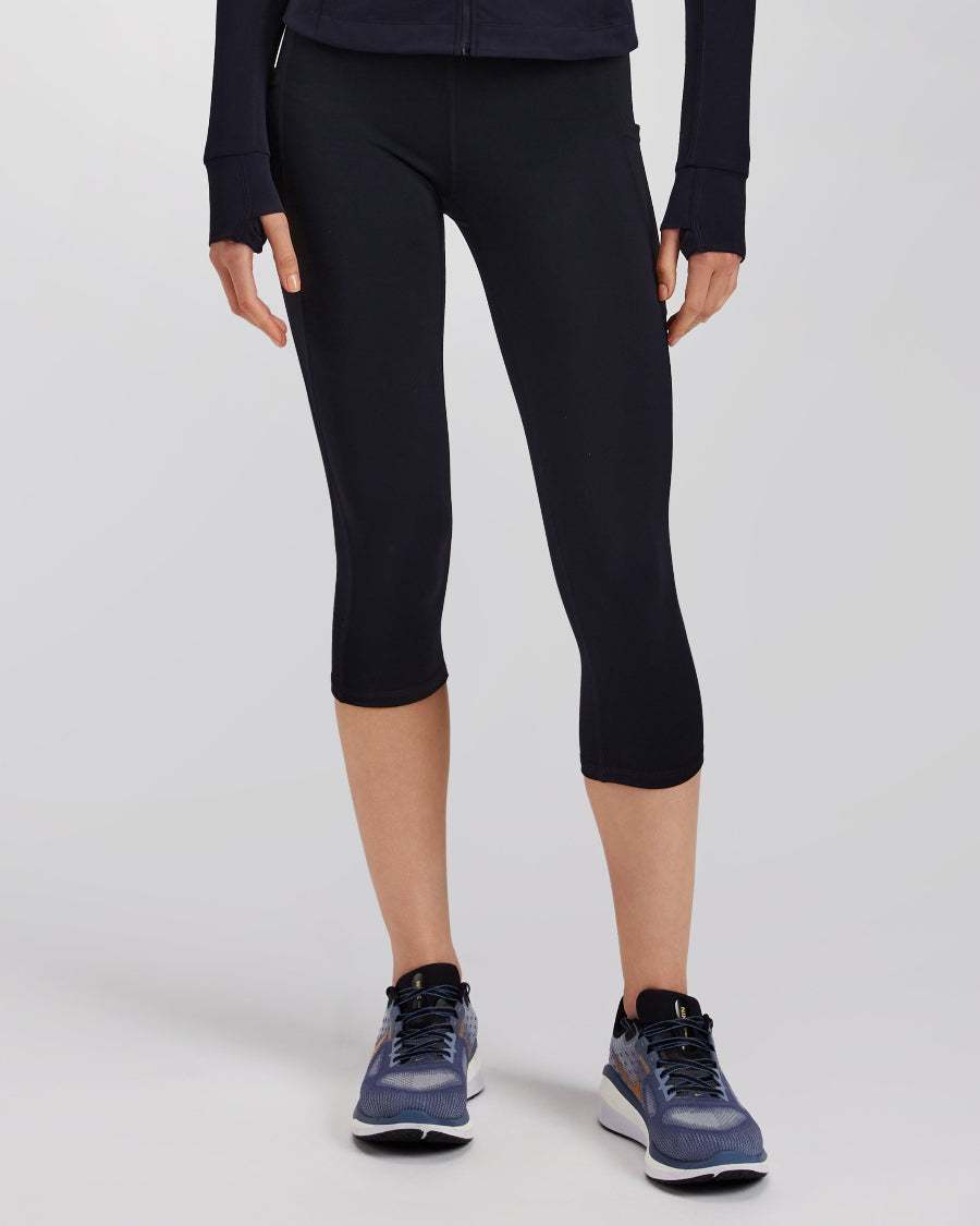 Black DreamComfort Capri Yoga leggings