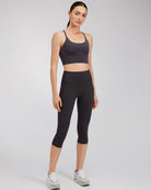 Charcoal DreamComfort Capri Yoga leggings