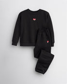 No Sweat Kids Crewneck and Joggers Set in Black