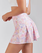 Pastel Terrazzo womens tennis skirt side view