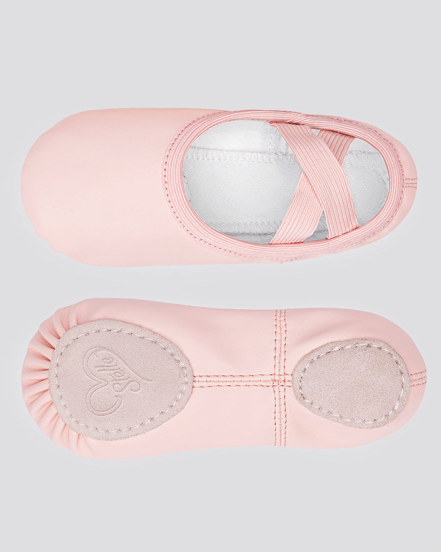 Pink Kids PU Leather Ballet Shoes