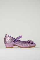 Girls Glitter Mary Jane Low Heel Shoes side view