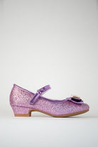 Girls Crown Glitter Mary Jane Dress Shoes side view