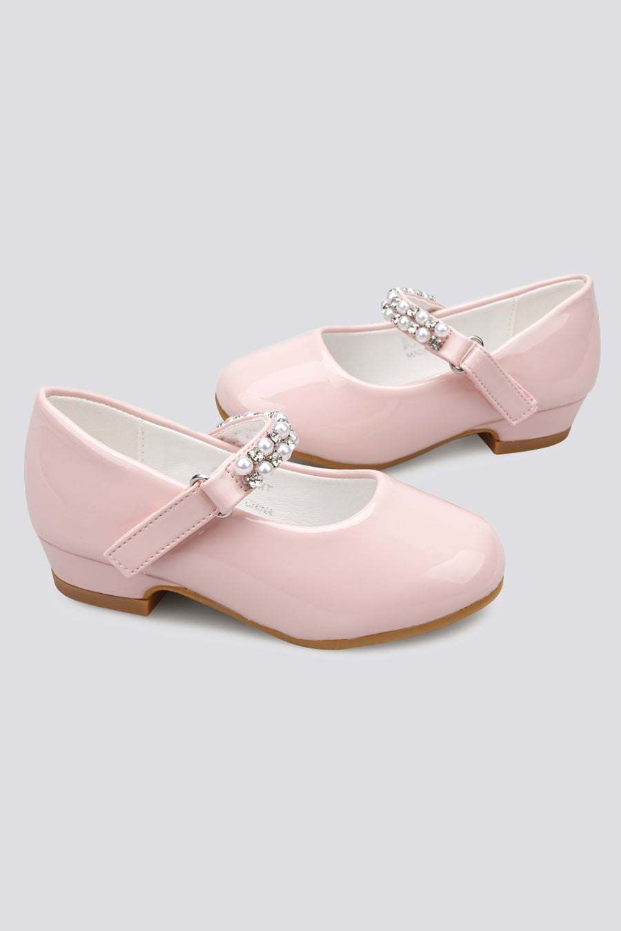 Pearl and diamond strap Low Heel Mary Jane Dress Shoes Stelle