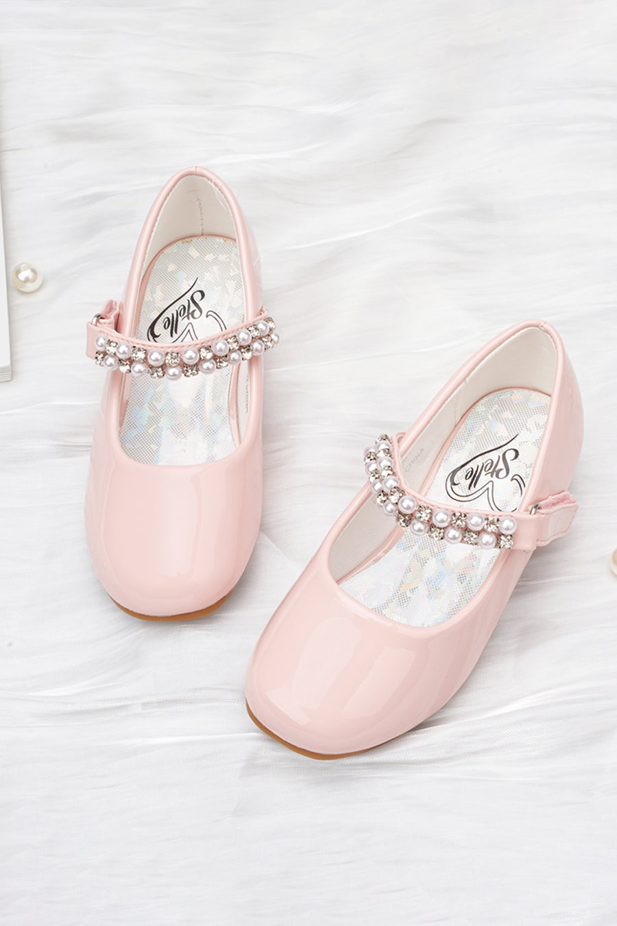 Blush pink flower girl shoes on sale