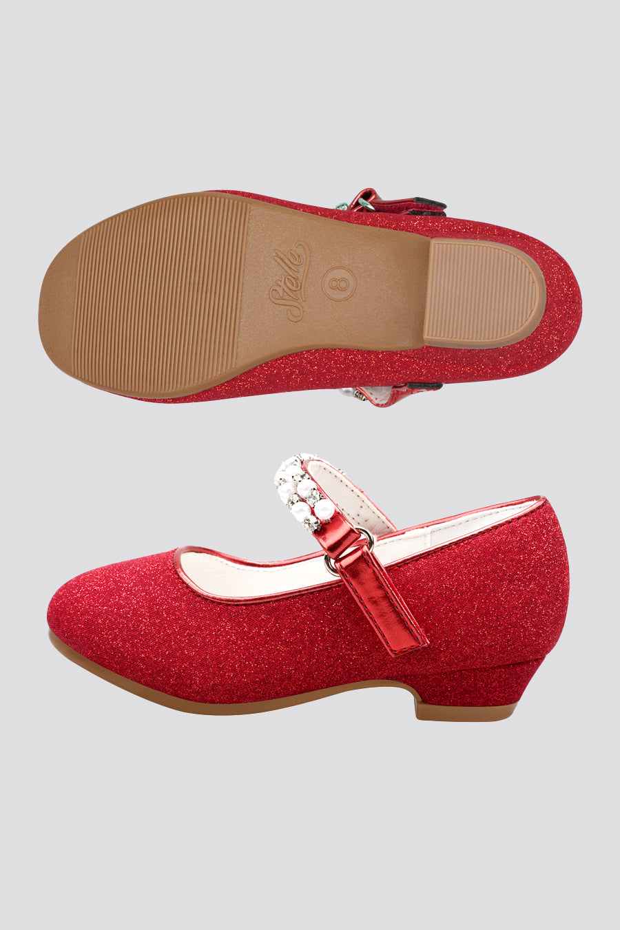 Red orders low heel dress shoes