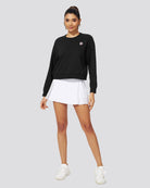 Crop Oversized Sweatshirt in Black