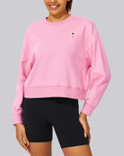 Bubblegum Crop Oversized Sweatshirt