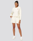 Crop Oversized Sweatshirt in Off White