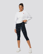 Crop Oversized Sweatshirt in Ultra Light Grey 