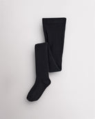 Girls Cotton Knit Tights in Black