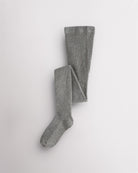 Girls Cotton Knit Tights in Grey