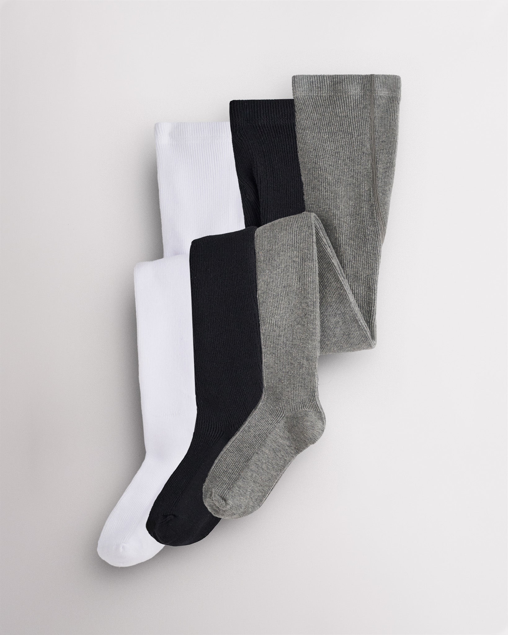 Girls Cotton Knit Tights 3-Pack