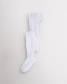 Girls Cotton Knit Tights in White