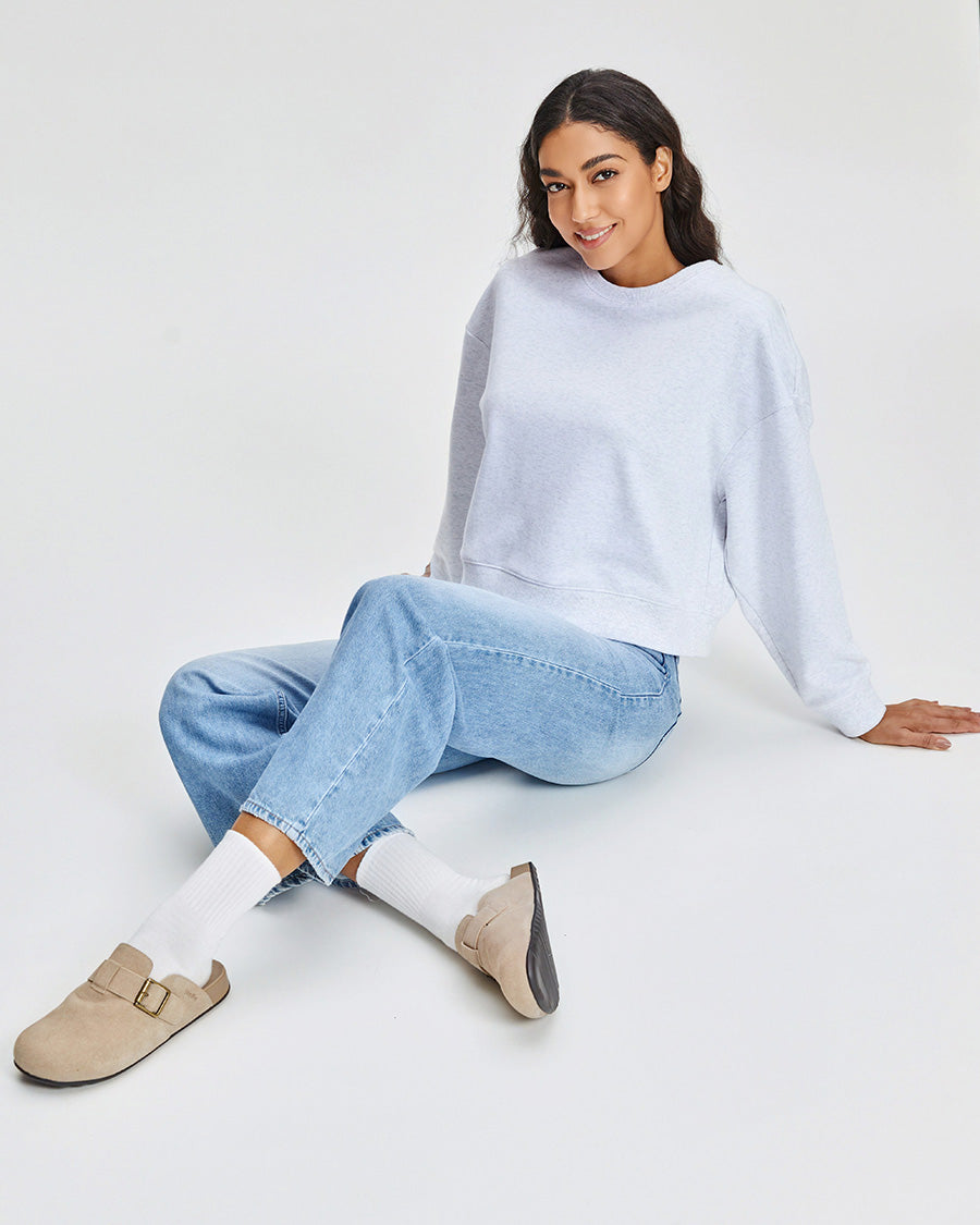 Taupe Square Buckle Suede Clogs