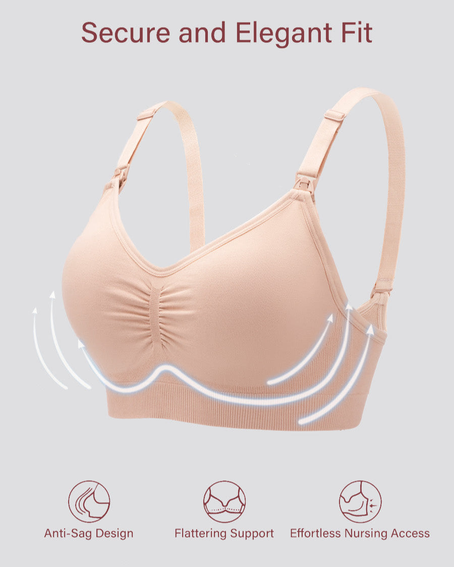 Easy access breastfeeding bra