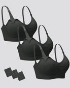 convenient breastfeeding black 3 pack