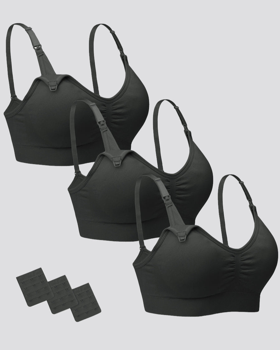 convenient breastfeeding black 3 pack