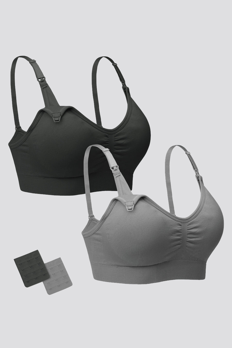 Soft fabric nursing bra with easy access.