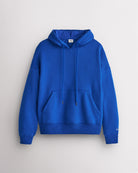 Women’s Oversized Fleece Hoodie with Embroidered Cuff in Blue