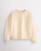 Drop Shoulder Fleece Crewneck in Vanilla