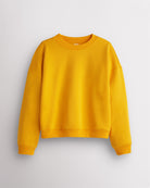Drop Shoulder Fleece Crewneck in Yolk