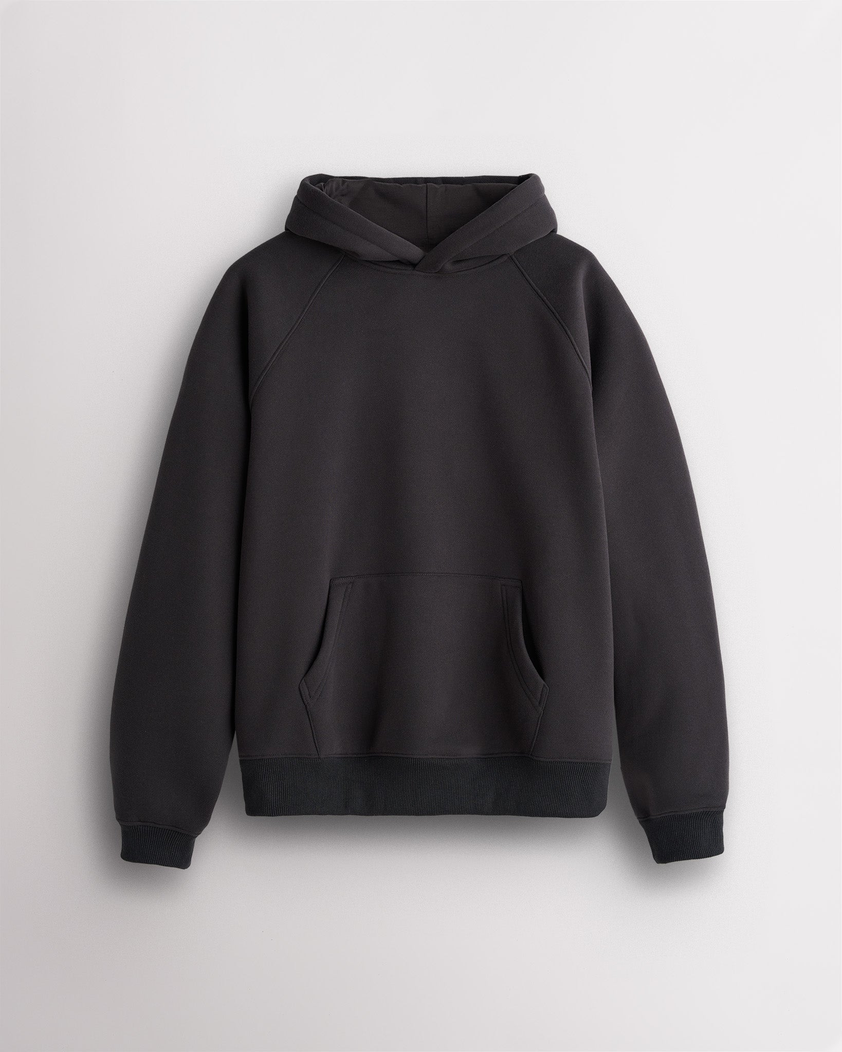 Women’s Oversized Raglan Sleeve Fleece Hoodie in Charcoal