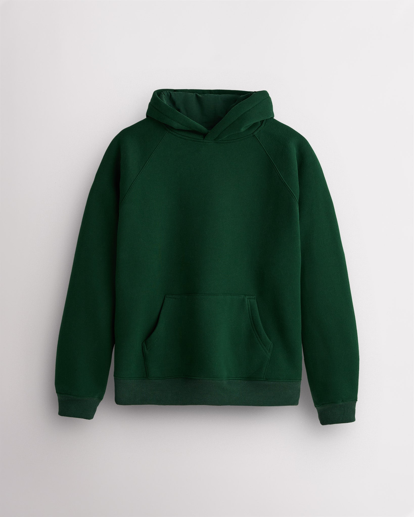 Women’s Oversized Raglan Sleeve Fleece Hoodie in Forest Green