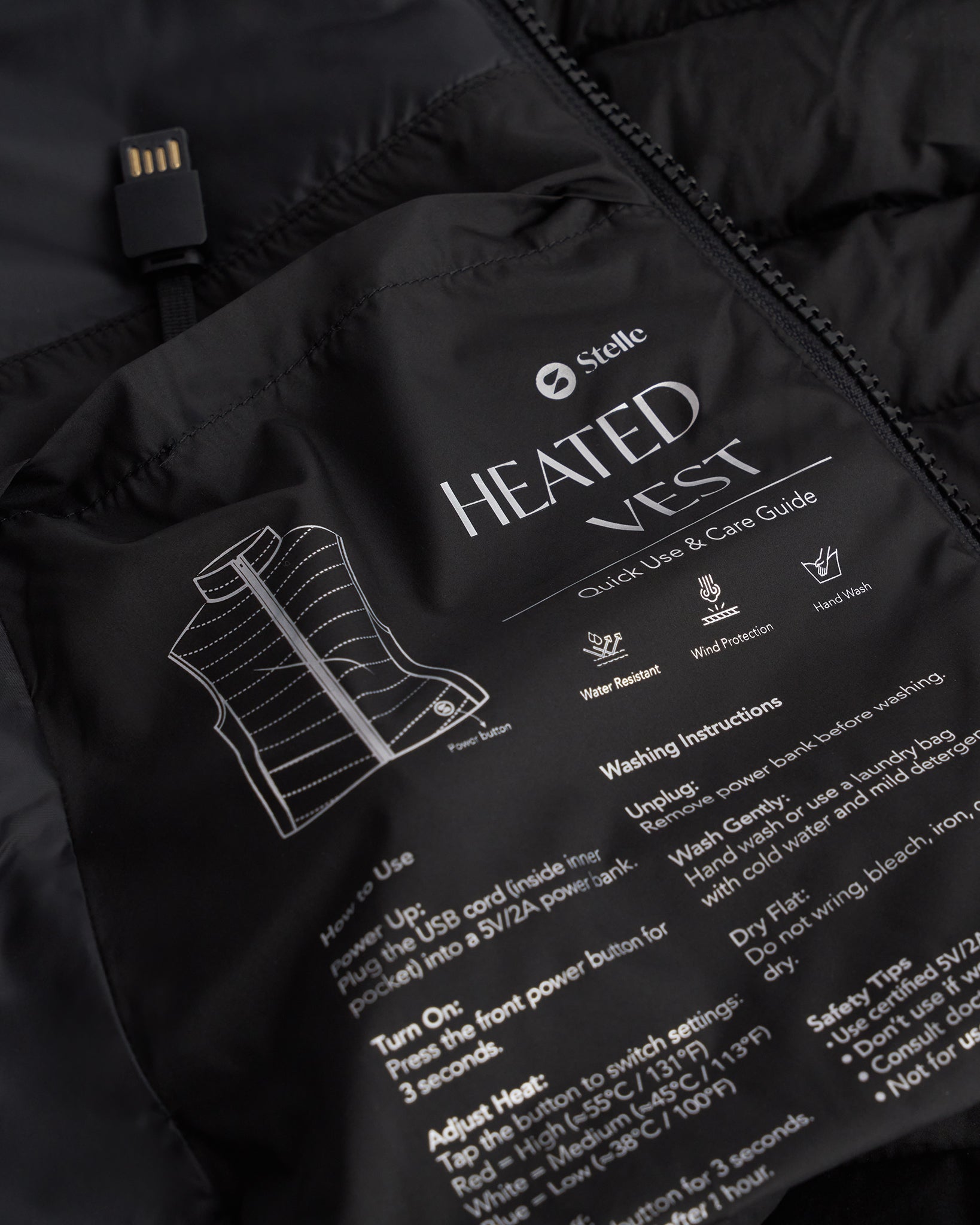 Women’s Heated Puffer Vest in Black