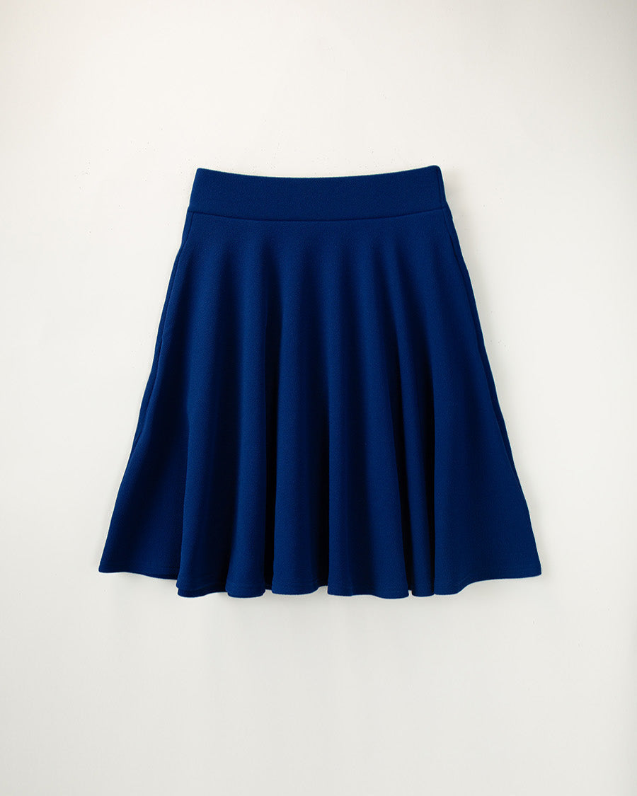 Royal Blue Long Casual A-Line Skirt