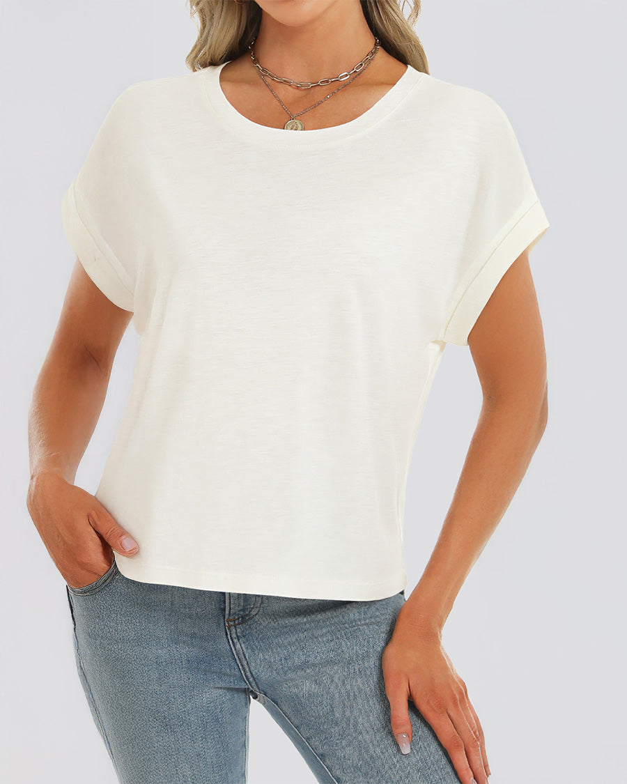 Creme Short-Sleeve Oversized T-shirt - View 1