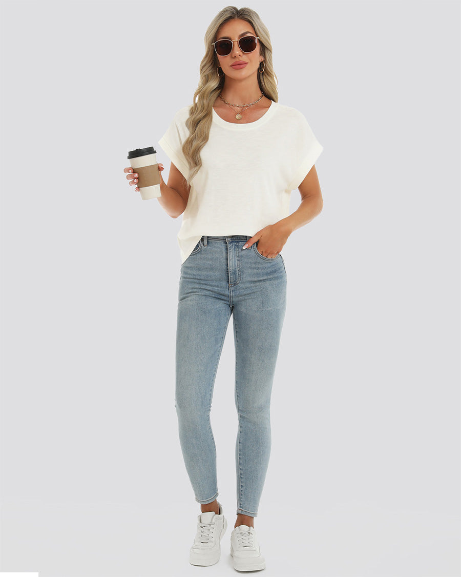 Creme Short-Sleeve Oversized T-shirt - View 2