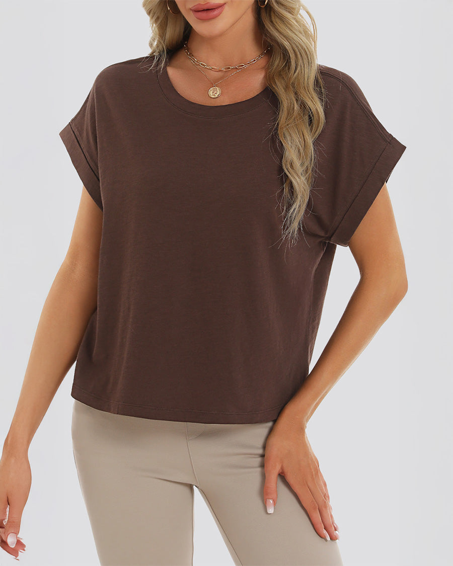 Cocoa Short-Sleeve Oversized T-shirt - View 1
