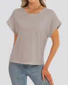 Grey Short-Sleeve Oversized T-shirt - View 2