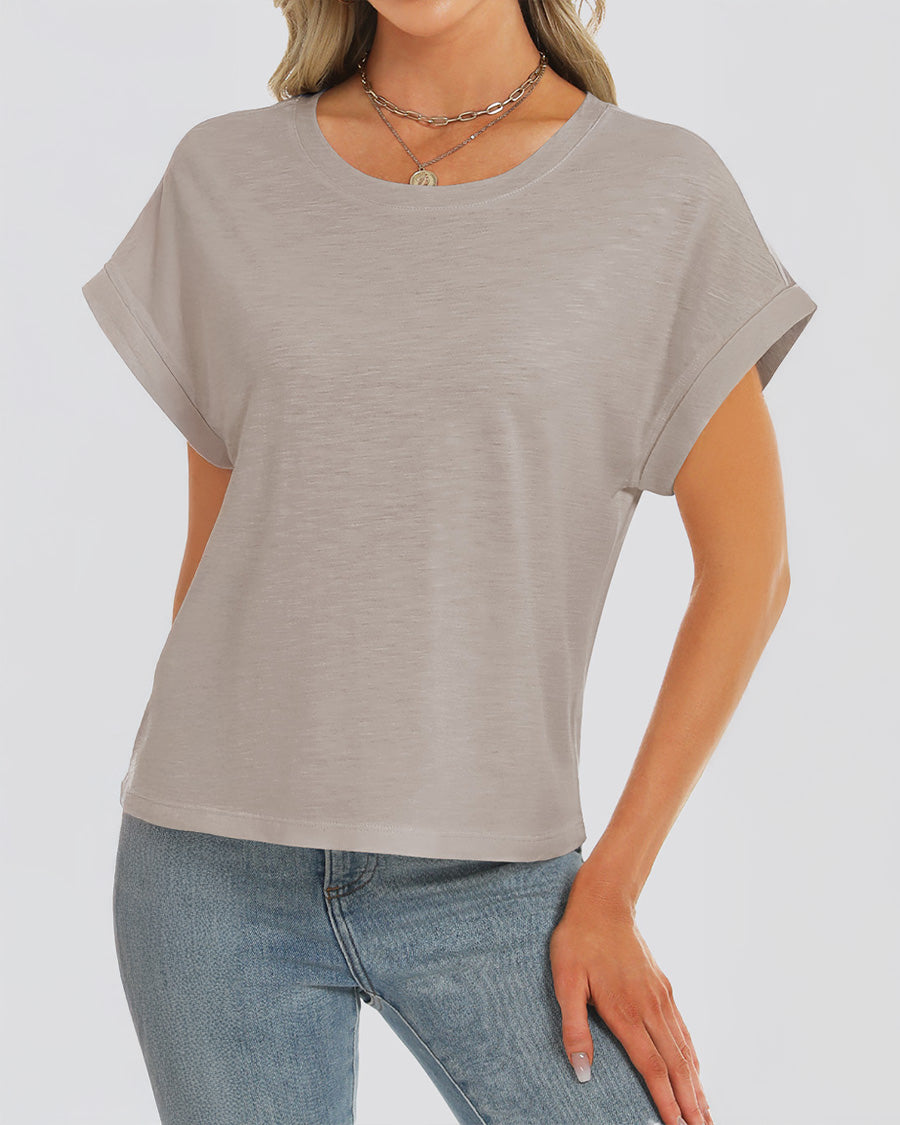 Grey Short-Sleeve Oversized T-shirt - View 2