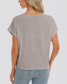 Grey Short-Sleeve Oversized T-shirt - View 3