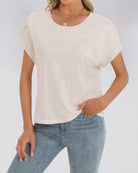 Oat Milk Short-Sleeve Oversized T-shirt - View 1