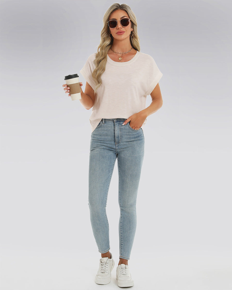 Oat Milk Short-Sleeve Oversized T-shirt - View 2