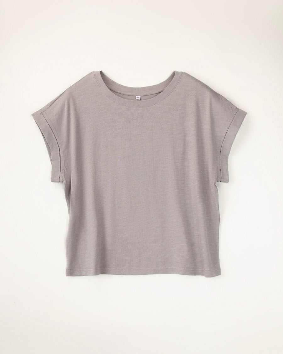 Grey Short-Sleeve Oversized T-shirt - View 1