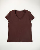Cocoa V-Neck T-Shirt - View 1